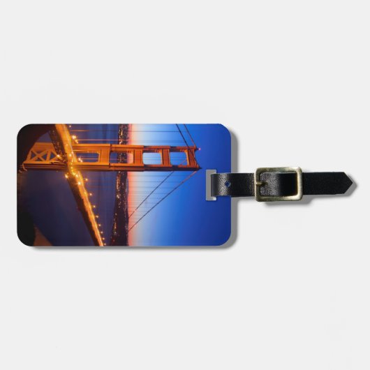 Dämmerung über San Francisco und Golden Gepäckanhänger (Vorderseite horizontal)