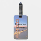 Dämmerung über San Francisco und Golden Gepäckanhänger (Rückseite vertikal)