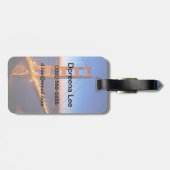 Dämmerung über San Francisco und Golden Gepäckanhänger (Rückseite horizontal)