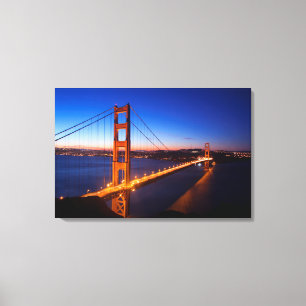 Dämmerung über San Francisco und Golden Leinwanddruck