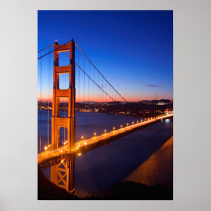 Dämmerung über San Francisco und Golden Poster