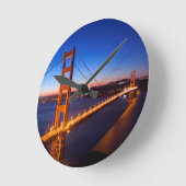 Dämmerung über San Francisco und Golden Runde Wanduhr (Winkel)