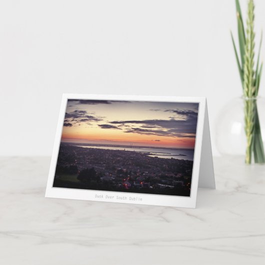 Dämmerung über Süddublin Karte (Vorderseite)