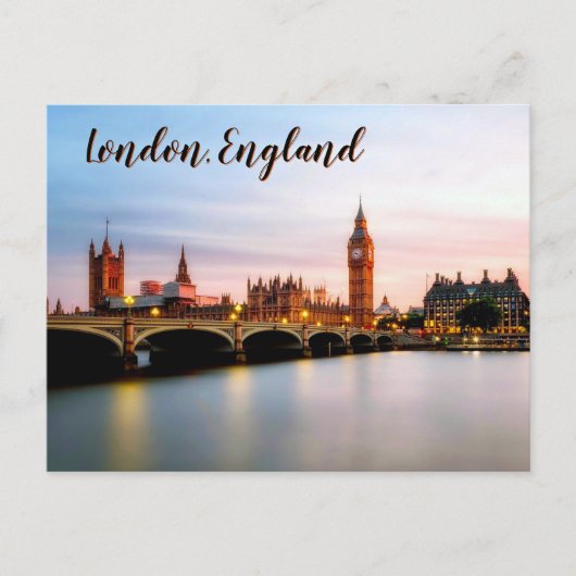 Dämmerung über Westminster – London Postkarte (Vorderseite)
