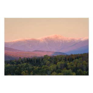 Dämmerung und Mount Washington in New Hampshires Fotodruck