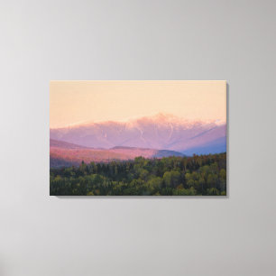 Dämmerung und Mount Washington in New Hampshires Leinwanddruck