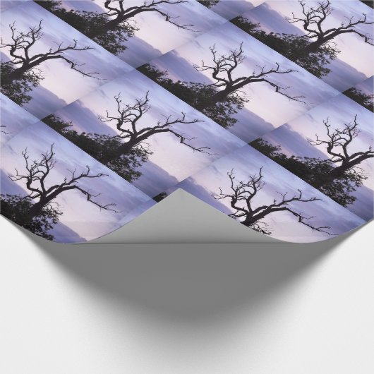 Dämmerungs-Baum Geschenkpapier (Ecke)
