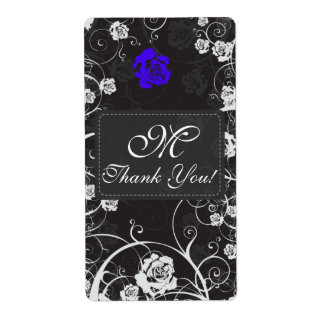 Dämmerungs-blaues Monogramm danken Ihnen