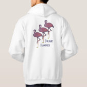 Dämmerungs-Flamingo-stilisierter Hoodie (Rückseite)