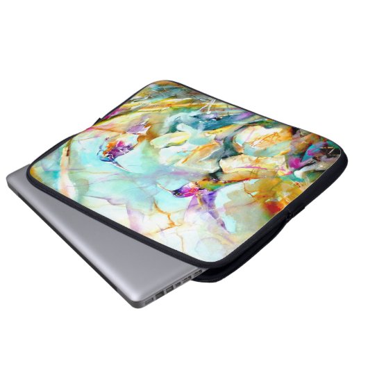 "Dämmerungs-Gruß-" Kolibri-Druck an Laptopschutzhülle (Vorne Knopf)