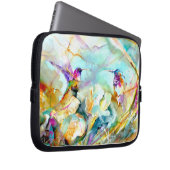 "Dämmerungs-Gruß-" Kolibri-Druck an Laptopschutzhülle (Vorne Rechts)