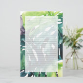 Dämmerungs-Palmen - aufgeteiltes Blatt Briefpapier (Stehend Vorderseite)