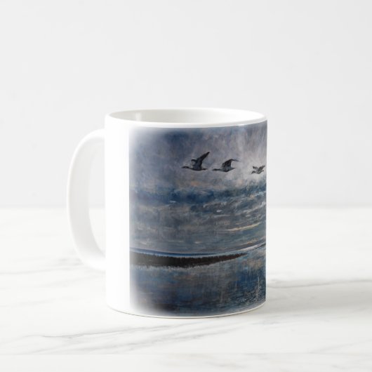 Dämmerungsflug, später Mond Kaffeetasse (Vorderseite Links)