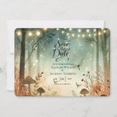 Dämmerungsflüstern der Waldhochzeit Save The Date (Vorderseite)