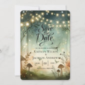Dämmerungsflüstern der Waldhochzeit Save The Date (Vorderseite)