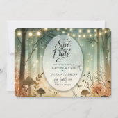 Dämmerungsgeflüster der Waldhochzeit Save The Date (Vorderseite)