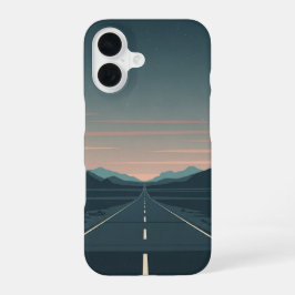 Dämmerungsstraße iPhone 16 Hülle