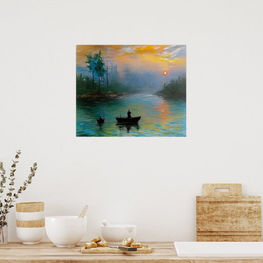 Dämmfischen Poster (Küche)