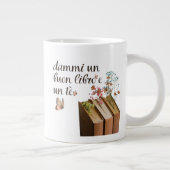 Dammi Un Buon Libro e un Tè tazza (italienisch) Jumbo-Tasse (Rechts)