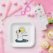 "DAMMIT" Melting Snowman Paper Tellers Funny Pappteller (Party)