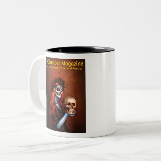 Damnatia - Das Logo des Kammermagazins Zweifarbige Tasse (Vorderseite Links)