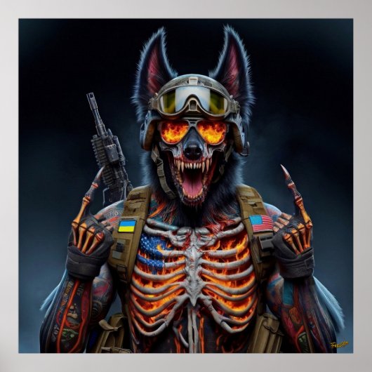 Damned Doggie #00001 of the NFT collection Art Poster (Vorne)