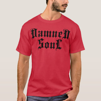Damned Soul Stylish Goth Typografy T-Shirt
