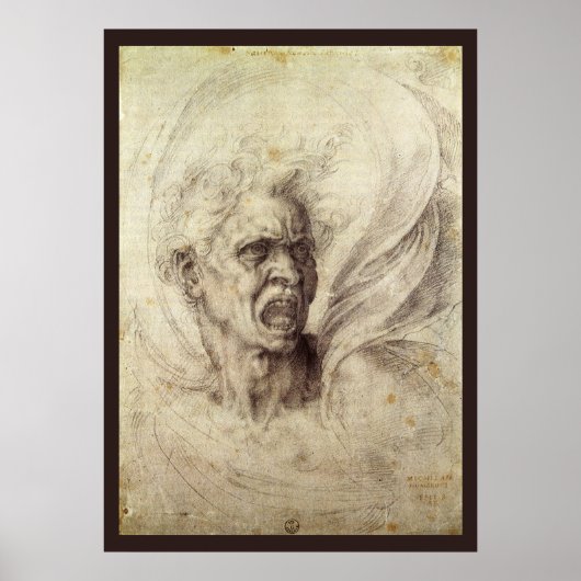Damned Soul von Michelangelo Poster (Vorne)