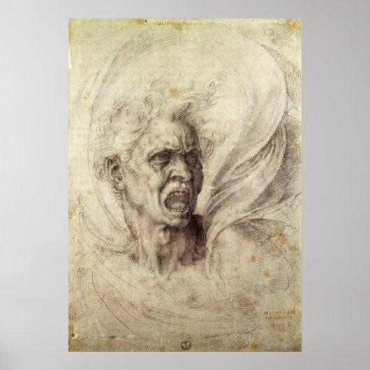 Damned Soul von Michelangelo Poster (Vorne)