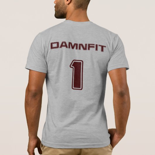 DAMNFIT1 Cran/Grauer T - Shirt (Rückseite)