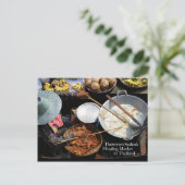 Damnoen Saduak Floating Market in Thailand Postkarte (Stehend Vorderseite)