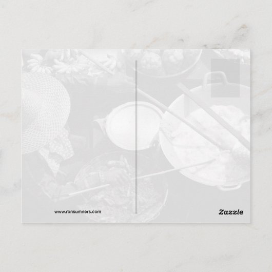 Damnoen Saduak Floating Market in Thailand Postkarte (Rückseite)