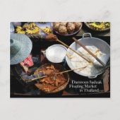 Damnoen Saduak Floating Market in Thailand Postkarte (Vorderseite)