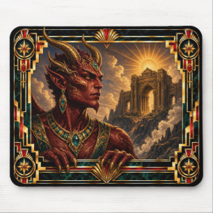 Dämon, Art Deco Mythisch Mousepad