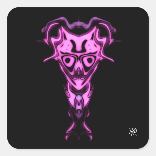 Dämon aus der Büste der Unterwelt v0,1 Quadratischer Aufkleber (Vorderseite)