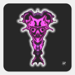 Dämon aus der Büste der Unterwelt v0,2 Quadratischer Aufkleber