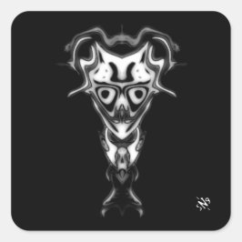 Dämon aus der Büste der Unterwelt v0,3 Quadratischer Aufkleber