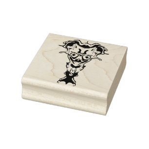 Dämon aus der Krise der Unterwelt Gummistempel
