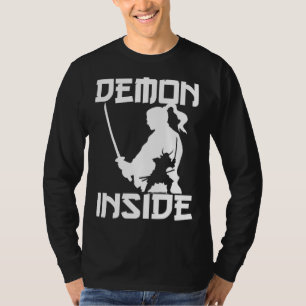 Dämon japanischer Krieger Samurai Katana Schwert J T-Shirt
