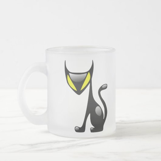 Dämon-Katzen-mattierte Tasse (Links)