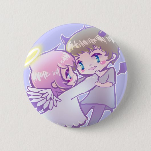 Dämon Luv Button des Engels-x (Vorderseite)