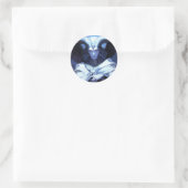 Dämon Runder Aufkleber (Tasche)