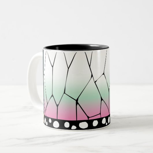 Damon Slayer Shinobu Kocho Design Zweifarbige Tasse (Vorderseite Links)