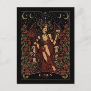 Dämon, Sternen-Tarot-Kunst Postkarte