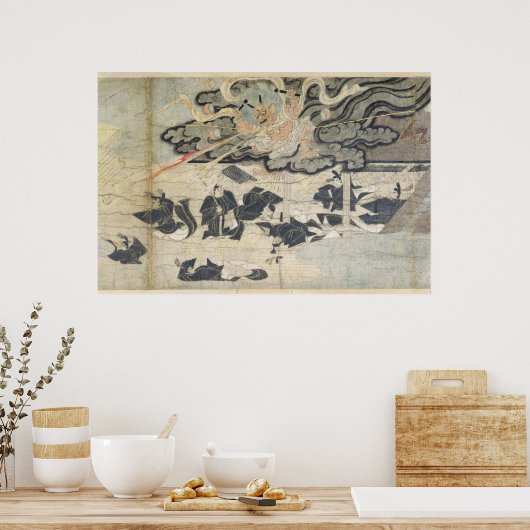 Dämon Thunder, Tenjin Shrine, Kamakura Periode Poster (Küche)