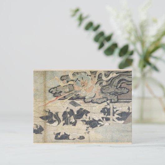 Dämon Thunder, Tenjin Shrine, Kamakura Periode Postkarte (Stehend Vorderseite)