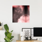 Dämon und Drache kämpfen im roten Himmel Poster (Heimbüro)