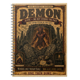 Dämon, Vintage-Zirkus-Monster Notizblock