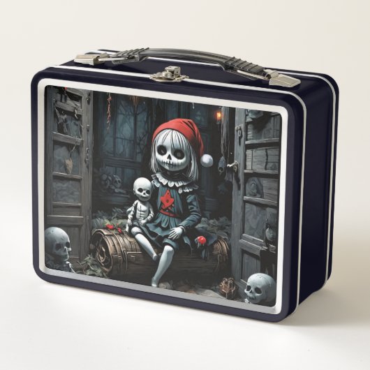 Dämon zu Weihnachten Metall Brotdose (Vorderseite)