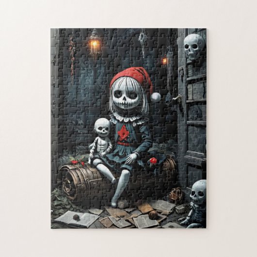 Dämon zu Weihnachten Puzzle (Vertikal)